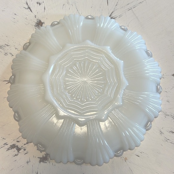 Fire King Milk Glass Divided Plate - Picture 2 of 3